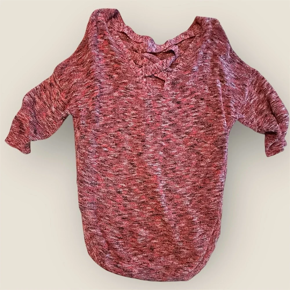 Express Oversized Knit Sweater with Criss Cross back - Picture 2 of 5